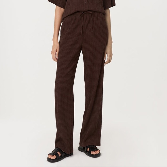 Frank & Oak Pants - Frank & Oak Annie Textured Loose Pant